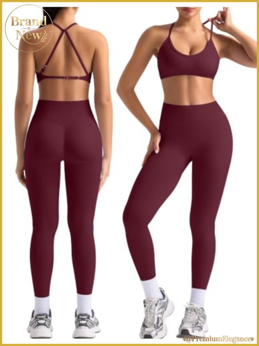 Women's Seamless Workout Set Sports Bra Scrunch Butt Leggings